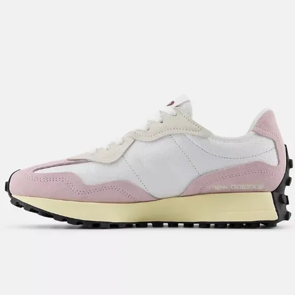 New Balance 327 Leather Casual Women Sneakers Shoes White Pink size 7 women - Picture 3 of 9